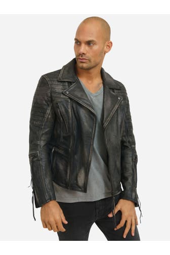 TRUEPRODIGY Lederjacke Bryan Schwarz