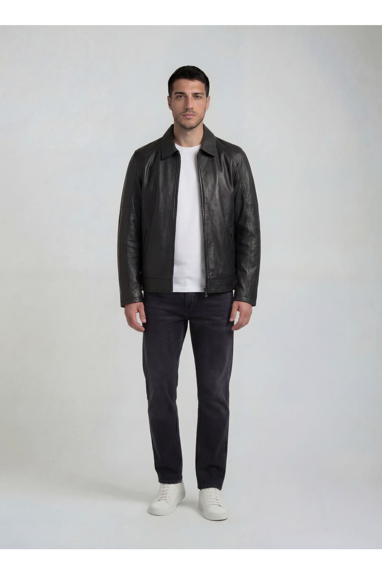 TRUEPRODIGY Lederjacke Gael Schwarz, Bild 1