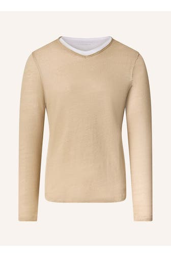 KIEFERMANN Leinen-Shirt für Herren mit Layer-Look Florianis