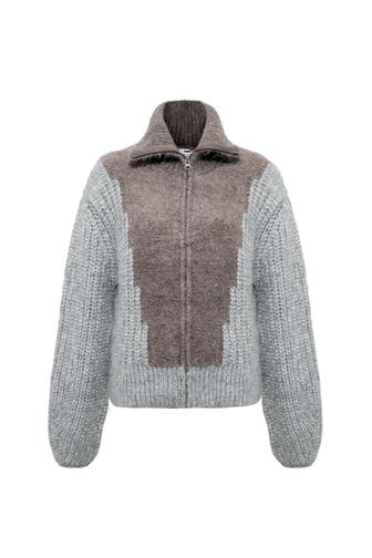 MAVI Strickjacke Light Grey Melange