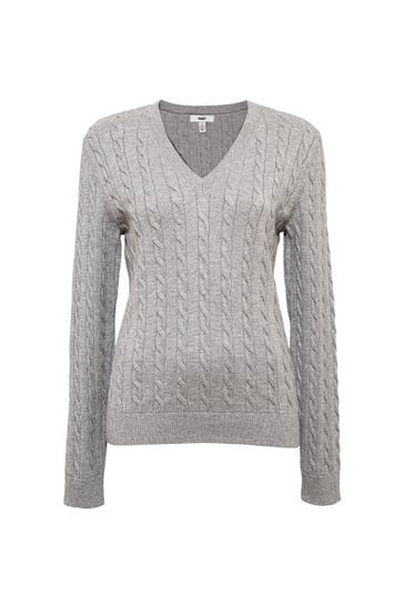 MAVI Sweatshirt V-NECK SWEATER Mid Grey Melange