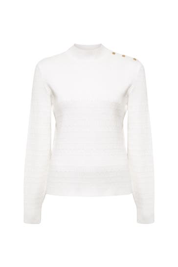 MAVI Sweatshirt HIGH COLLAR SWEATER Antique White
