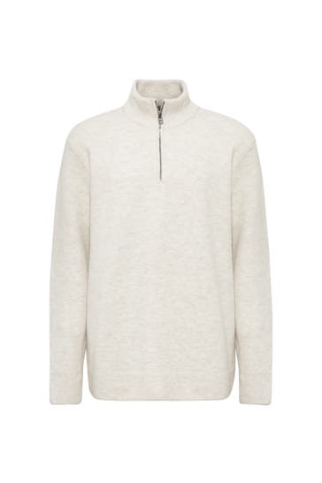 MAVI Sweatshirt HALF ZIP SWEATER Beige Melange
