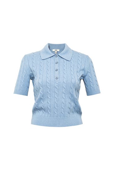 MAVI Sweatshirt POLO COLLAR SWEATER Ashley Blue