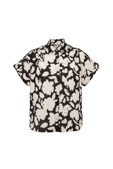 MAVI Blusenshirt SHORT SLEEVE WOVEN SHIRT Stroke Print