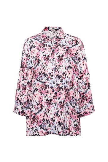 MAVI Blusenshirt LONG SLEEVE SHIRT Red Abstract Ikat Print