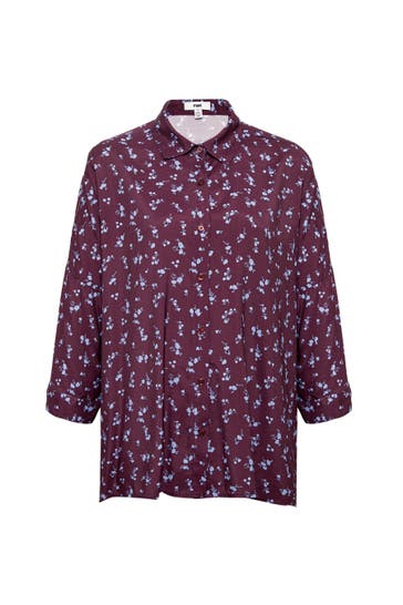 MAVI Blusenshirt LONG SLEEVE SHIRT Winetasting Floral Print