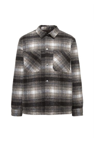 MAVI Übergangsjacke CHECK SHIRT JACKET Seal Brown Check