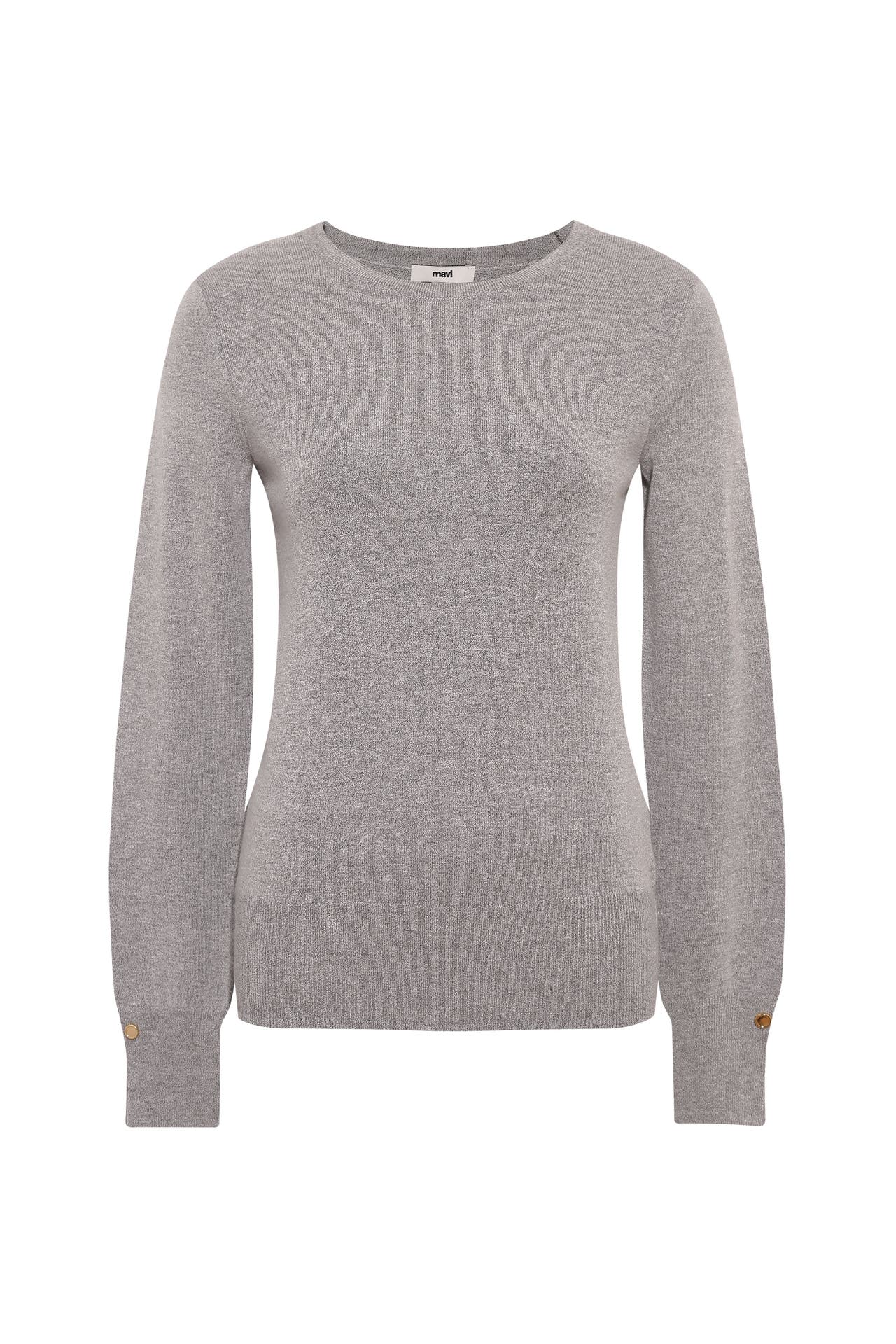 MAVI Strickpullover Light Grey Melange, Bild 1
