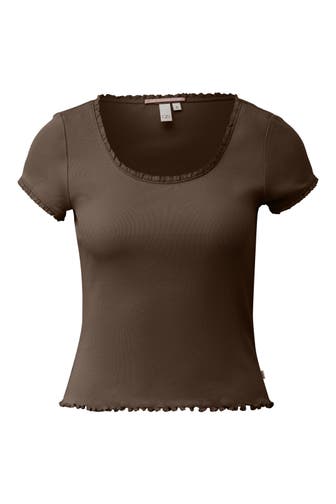 QS BY S.OLIVER T-Shirt 8922_dunkelbraun