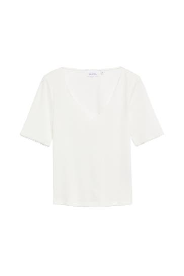 COMMA, T-Shirt 0120_weiß