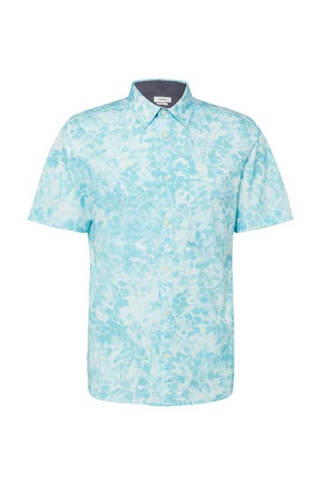 S.OLIVER Kurzarmhemd 66A3_türkis Slim Fit