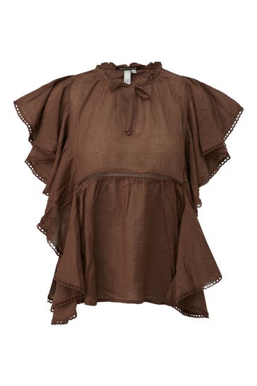 QS BY S.OLIVER Blusenshirt 8922_dunkelbraun