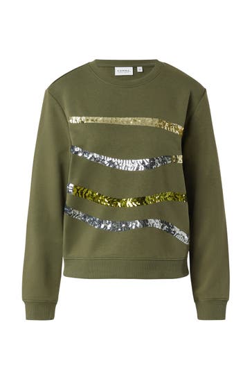 COMMA, Sweatshirt 79E1_olivgrün