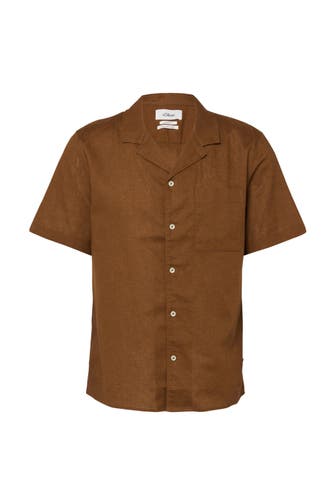 S.OLIVER Kurzarmhemd 8919_dunkelbraun Loose Fit