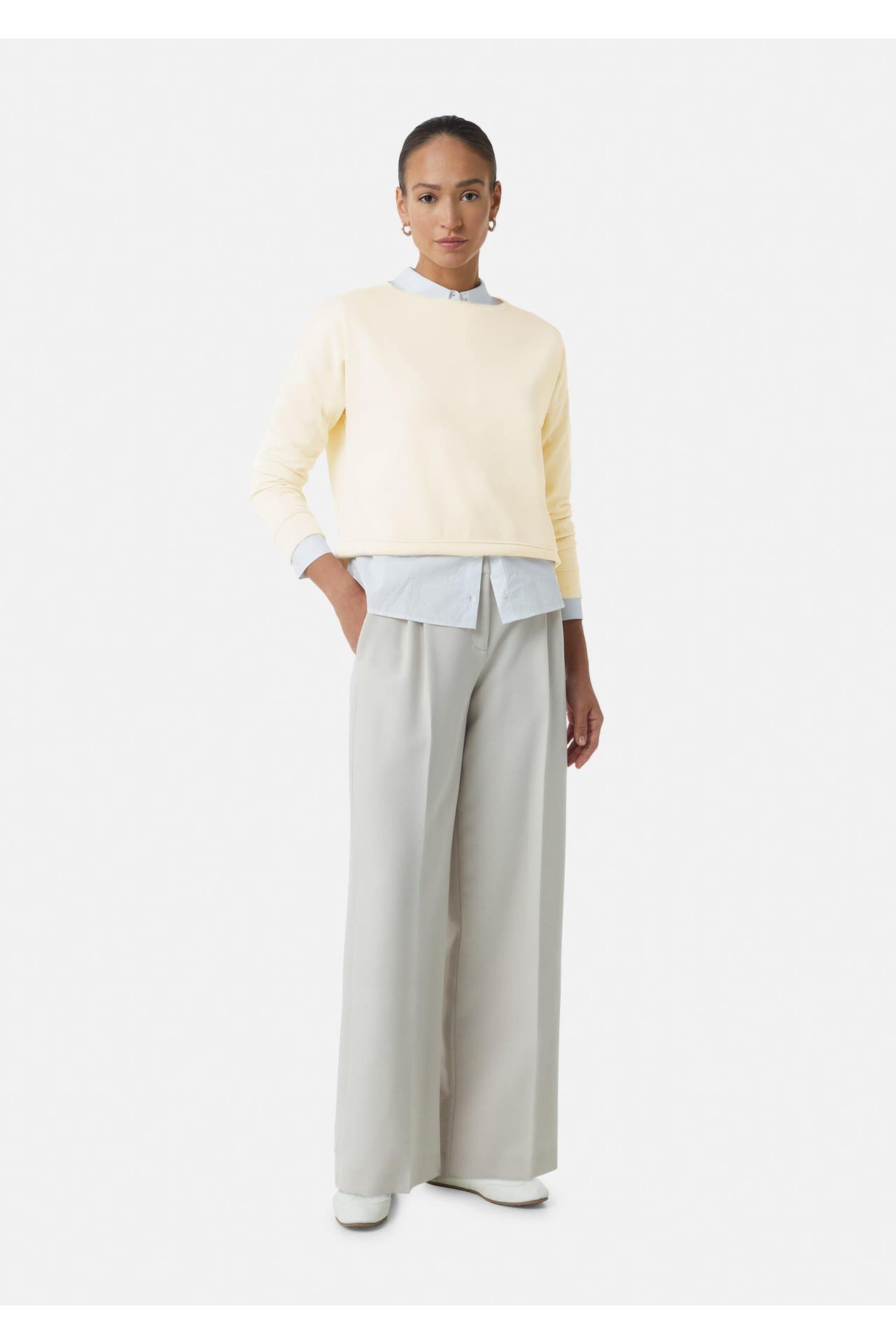 COMMA, Sweatshirt 8009_helles beige, Bild 1