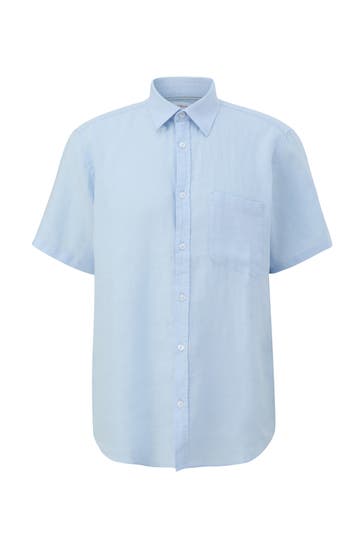 S.OLIVER Kurzarmhemd 5007_hellblau Regular Fit
