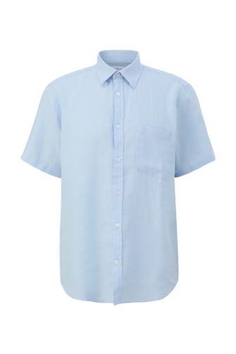 S.OLIVER Kurzarmhemd 5007_hellblau Regular Fit