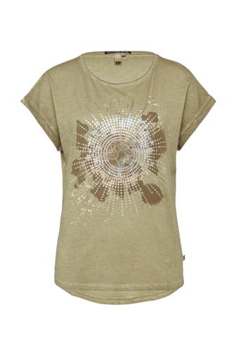 QS BY S.OLIVER T-Shirt 78D2_tannengrün