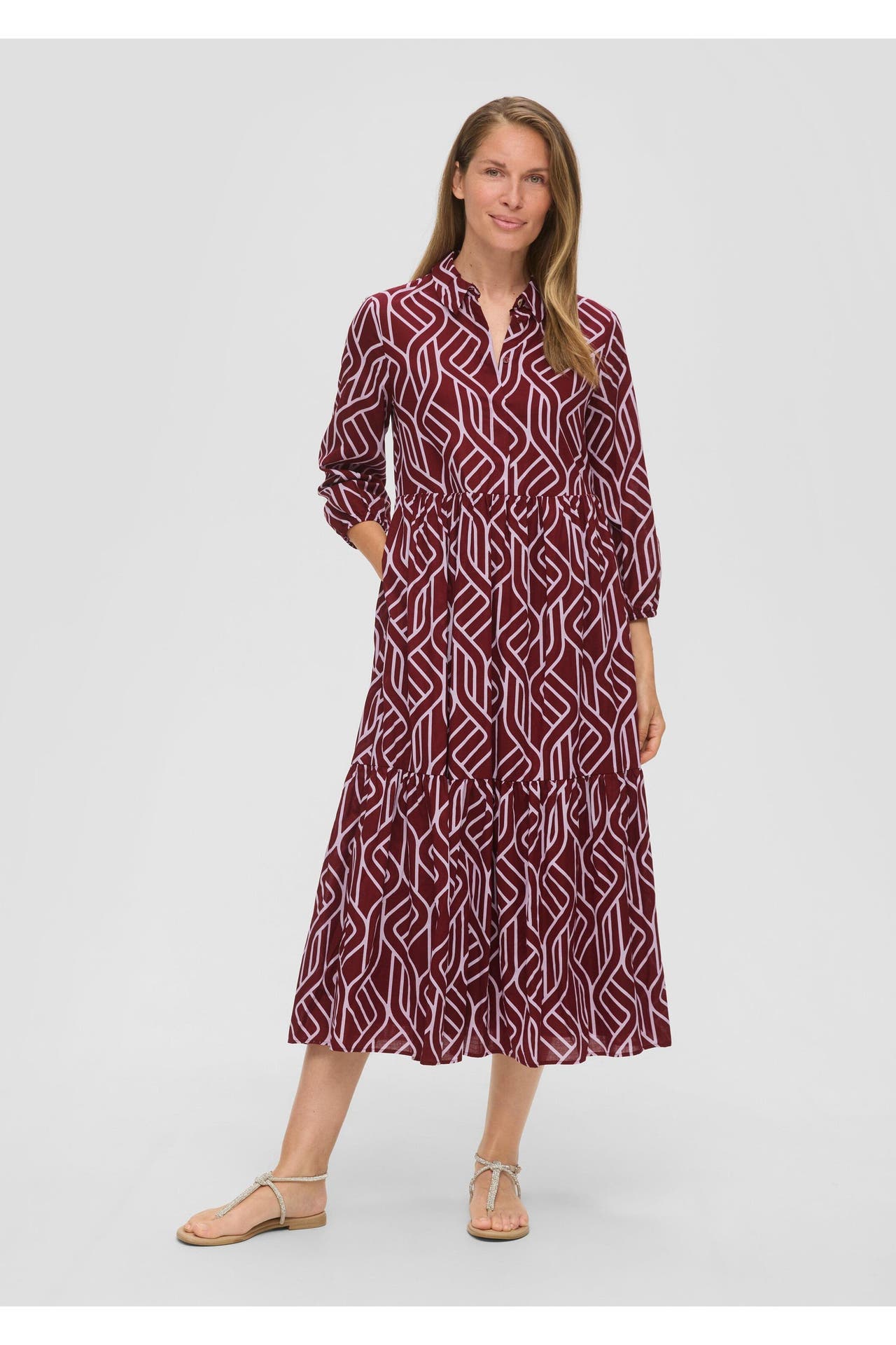 S.OLIVER Midikleid 38A0_rubinrot, Bild 1