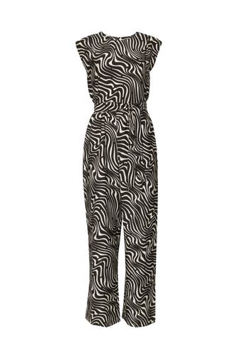 COMMA, Jumpsuit 99A8_schwarz Tapered