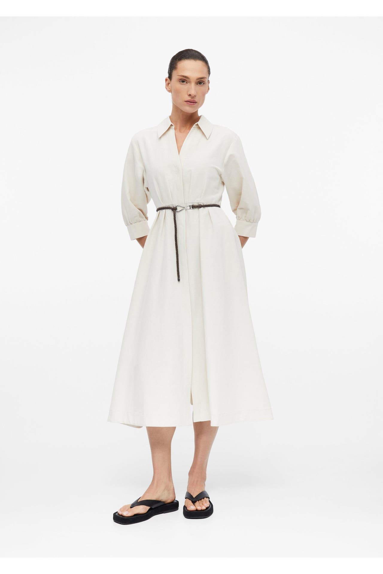 COMMA, Midikleid 9300_helles beige, Bild 1