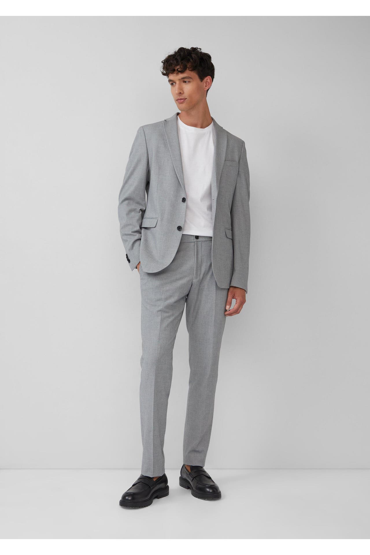 S.OLIVER Casual-Sakko S.OPURE 98K1_hellgrau Slim Fit, Bild 1