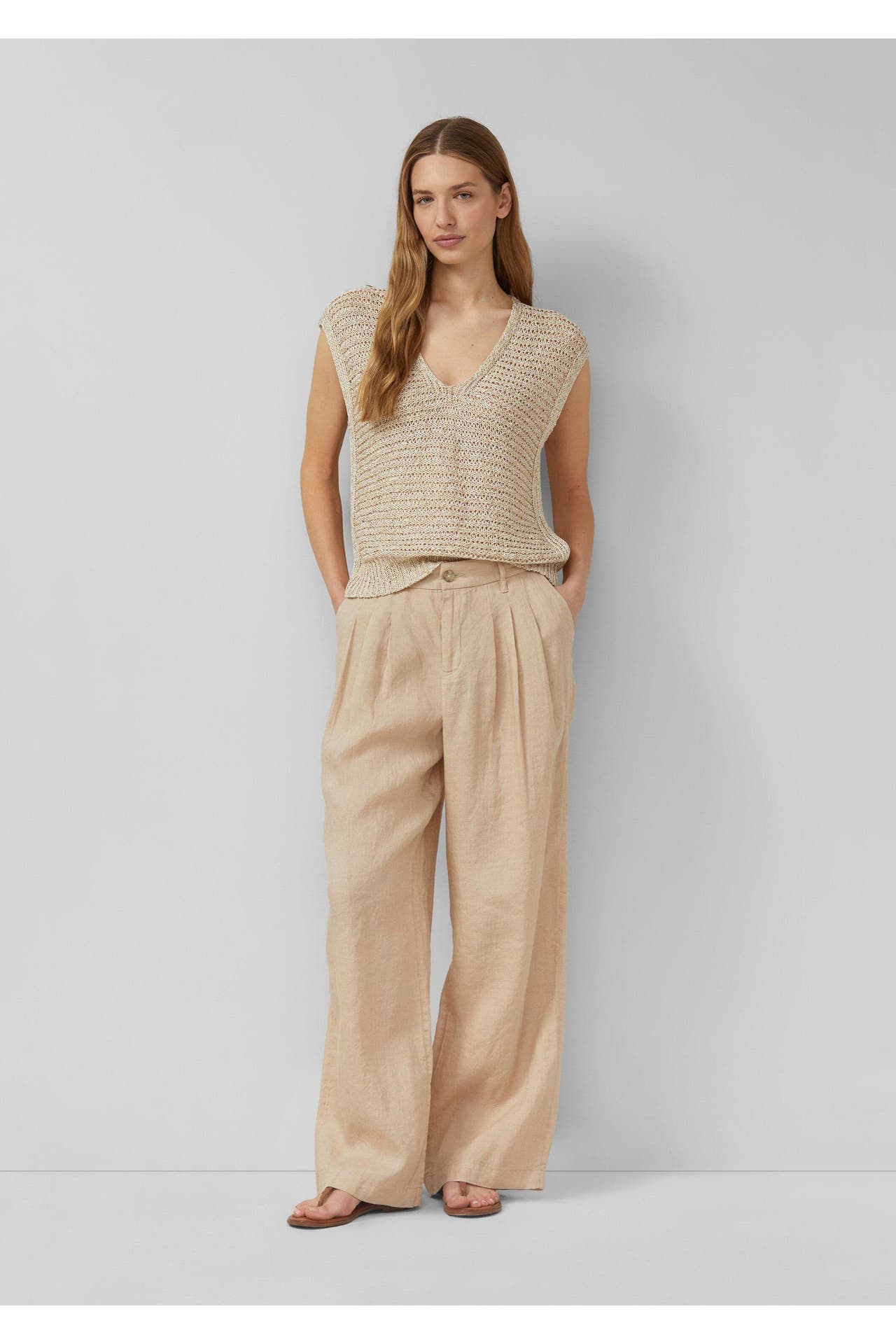 S.OLIVER Stoffhose 8000_helles beige Tapered, Bild 1
