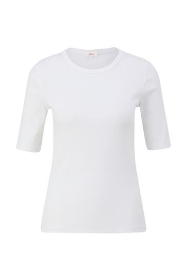 S.OLIVER T-Shirt 0100_weiß
