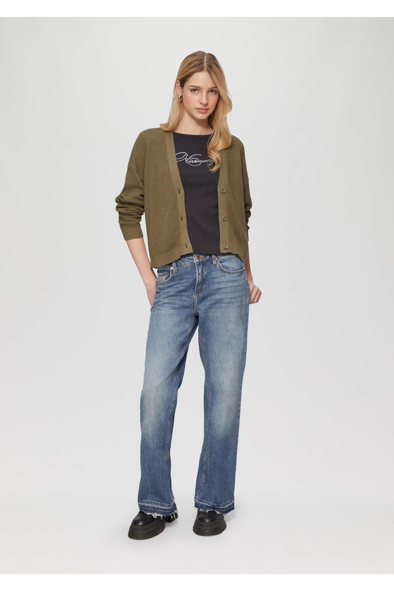 QS BY S.OLIVER Strickjacke 7854_olivgrün, Bild 1