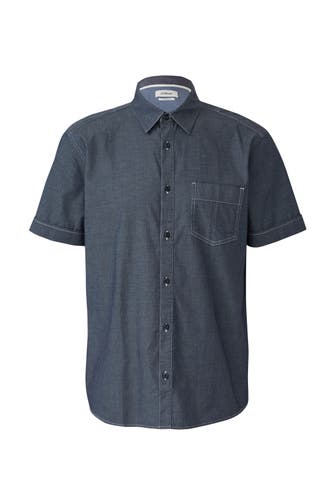 S.OLIVER Kurzarmhemd 59K0_navy Regular Fit