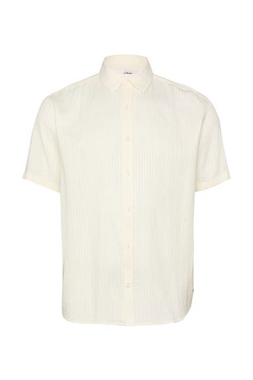 S.OLIVER Kurzarmhemd 0200_creme Regular Fit