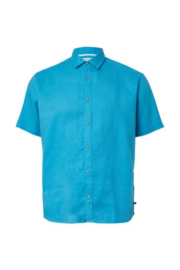 S.OLIVER Kurzarmhemd 6259_pastelltürkis Regular Fit
