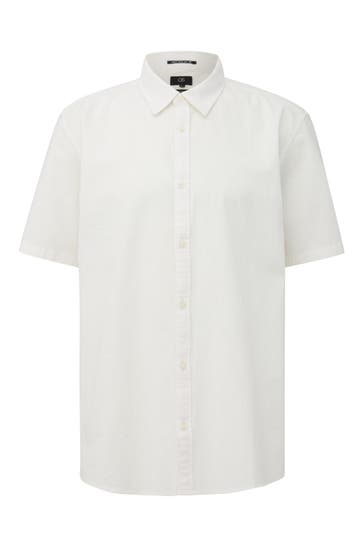 QS BY S.OLIVER Kurzarmhemd 0306_creme Regular Fit