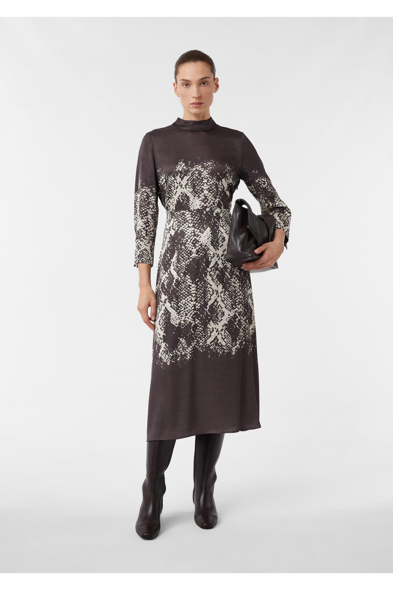 COMMA, Midikleid 89E4_dunkelbraun, Bild 1