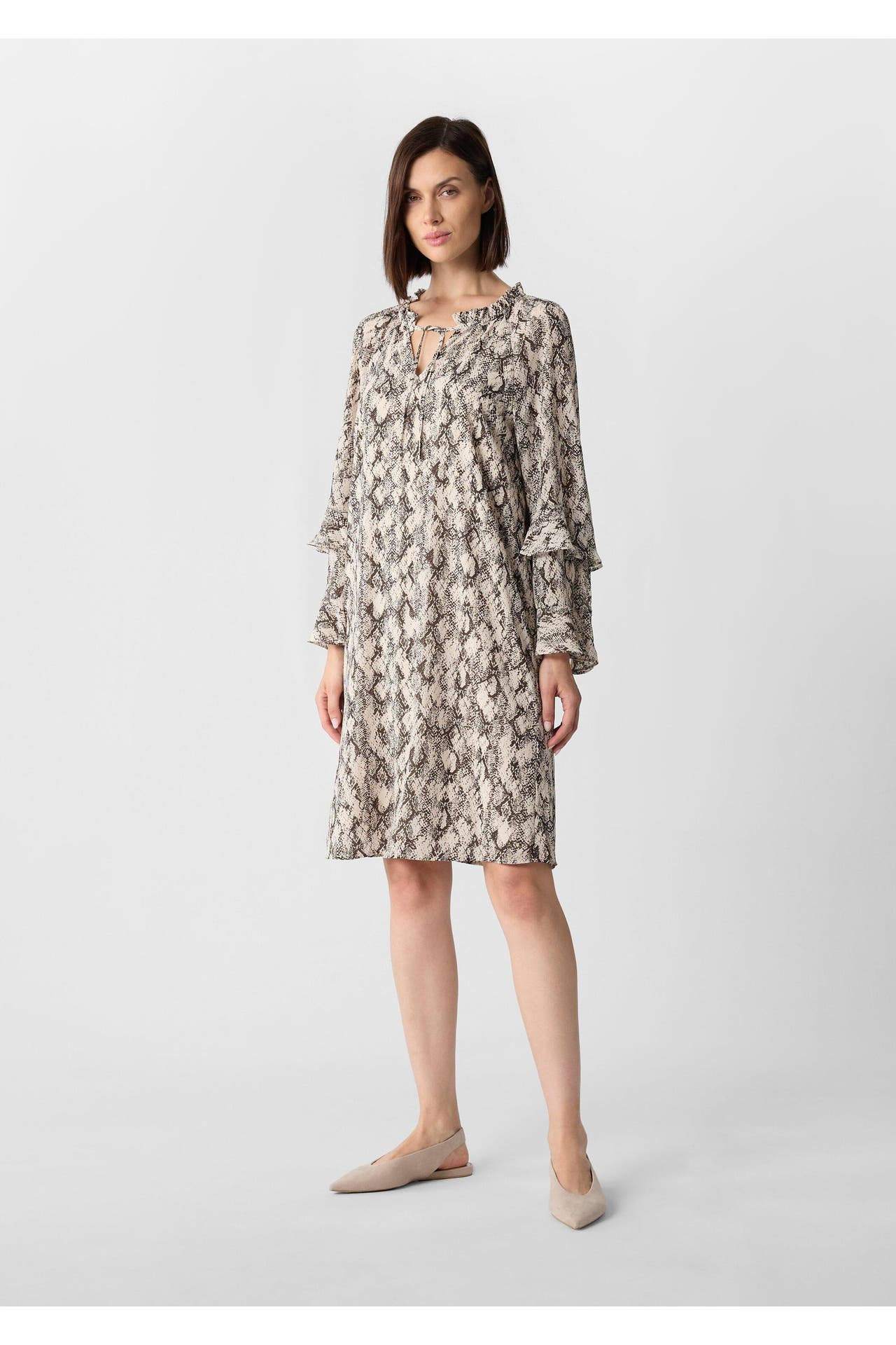 COMMA, Midikleid 93A0_beige, Bild 1