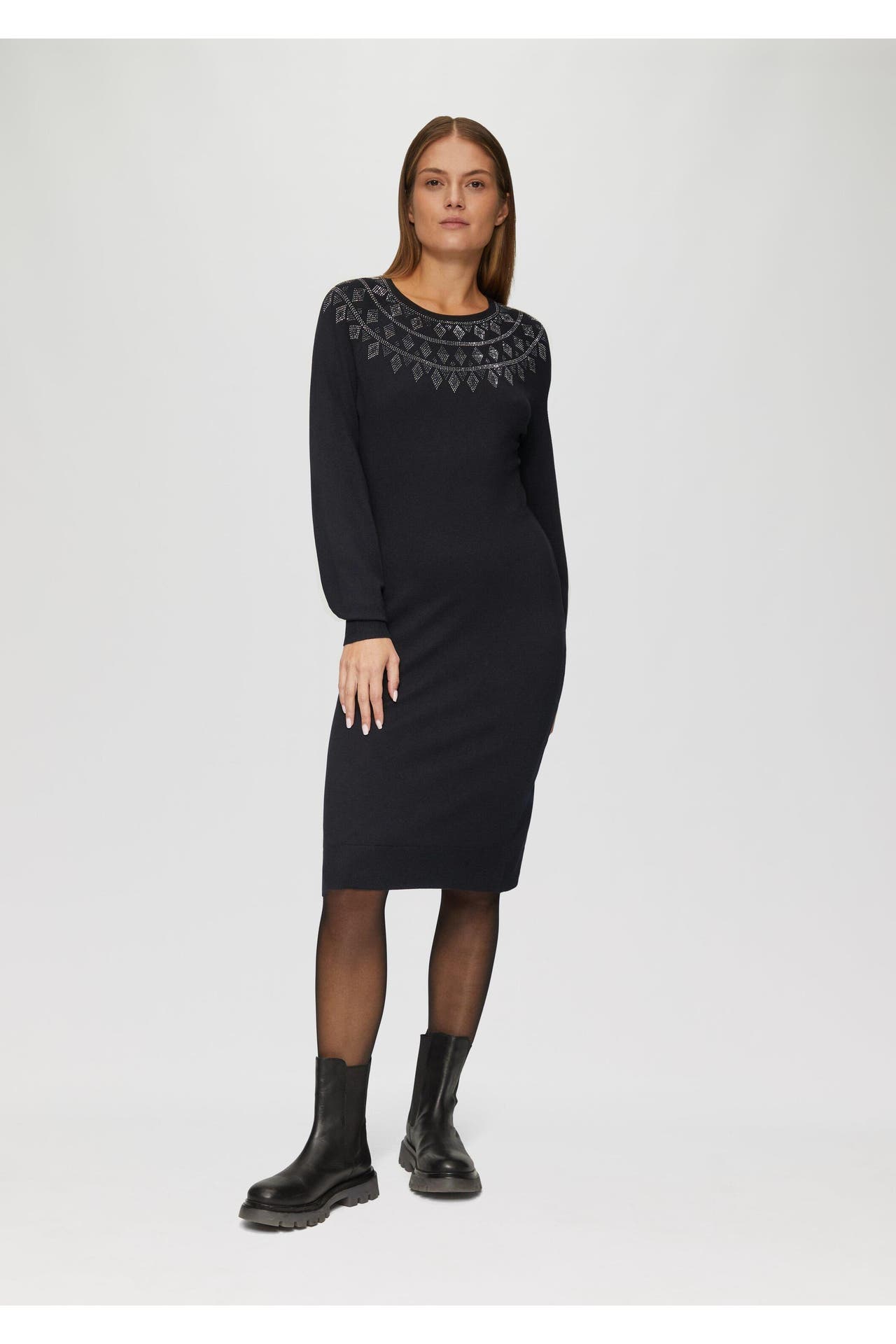 S.OLIVER Midikleid 9999_schwarz, Bild 1