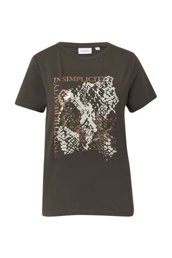 COMMA, T-Shirt 89E8_braun