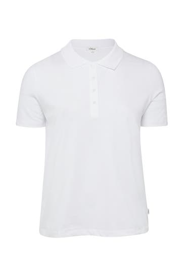S.OLIVER Polo-Shirt 0100_weiß