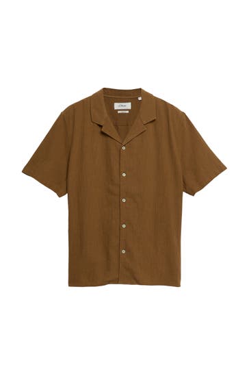 S.OLIVER Kurzarmhemd 8919_braun Loose Fit