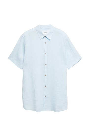S.OLIVER Kurzarmhemd 5110_hellblau Regular Fit
