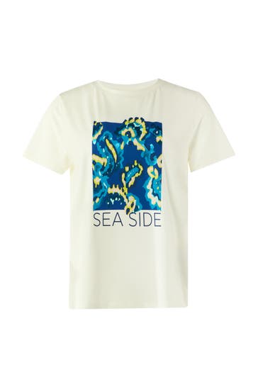 COMMA, T-Shirt 01D8_weiß