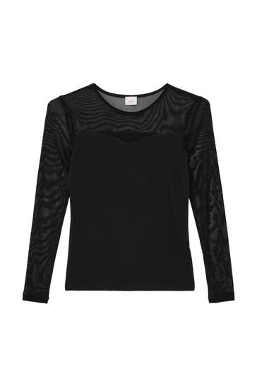 S.OLIVER Langarmshirt 9999_schwarz