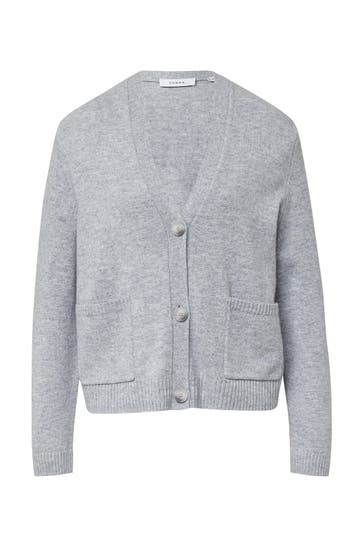 COMMA, Strickjacke 92W2_hellgrau
