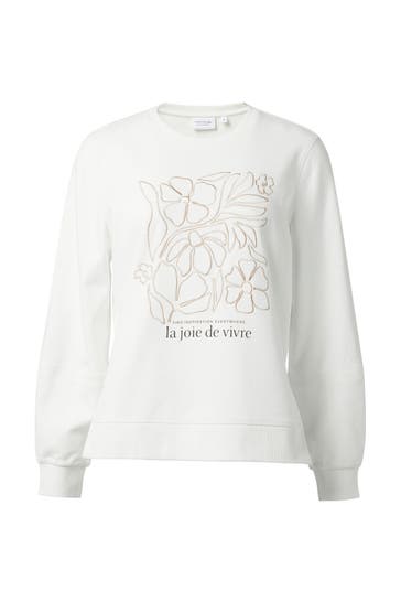 COMMA, Sweatshirt 01E4_weiß