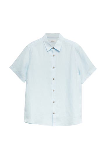 S.OLIVER Kurzarmhemd 5110_hellblau Regular Fit