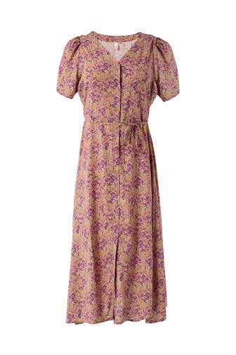 QS BY S.OLIVER Midikleid 83A0_hellbraun