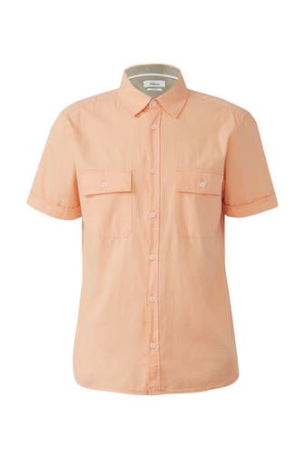 S.OLIVER Kurzarmhemd 2018_papaya Regular Fit