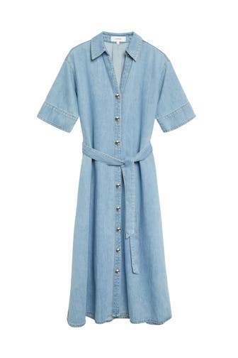 COMMA, Midikleid 54Z7_blau