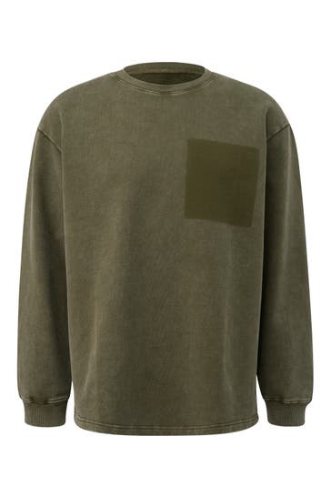 QS BY S.OLIVER Sweatshirt 7929_olivgrün